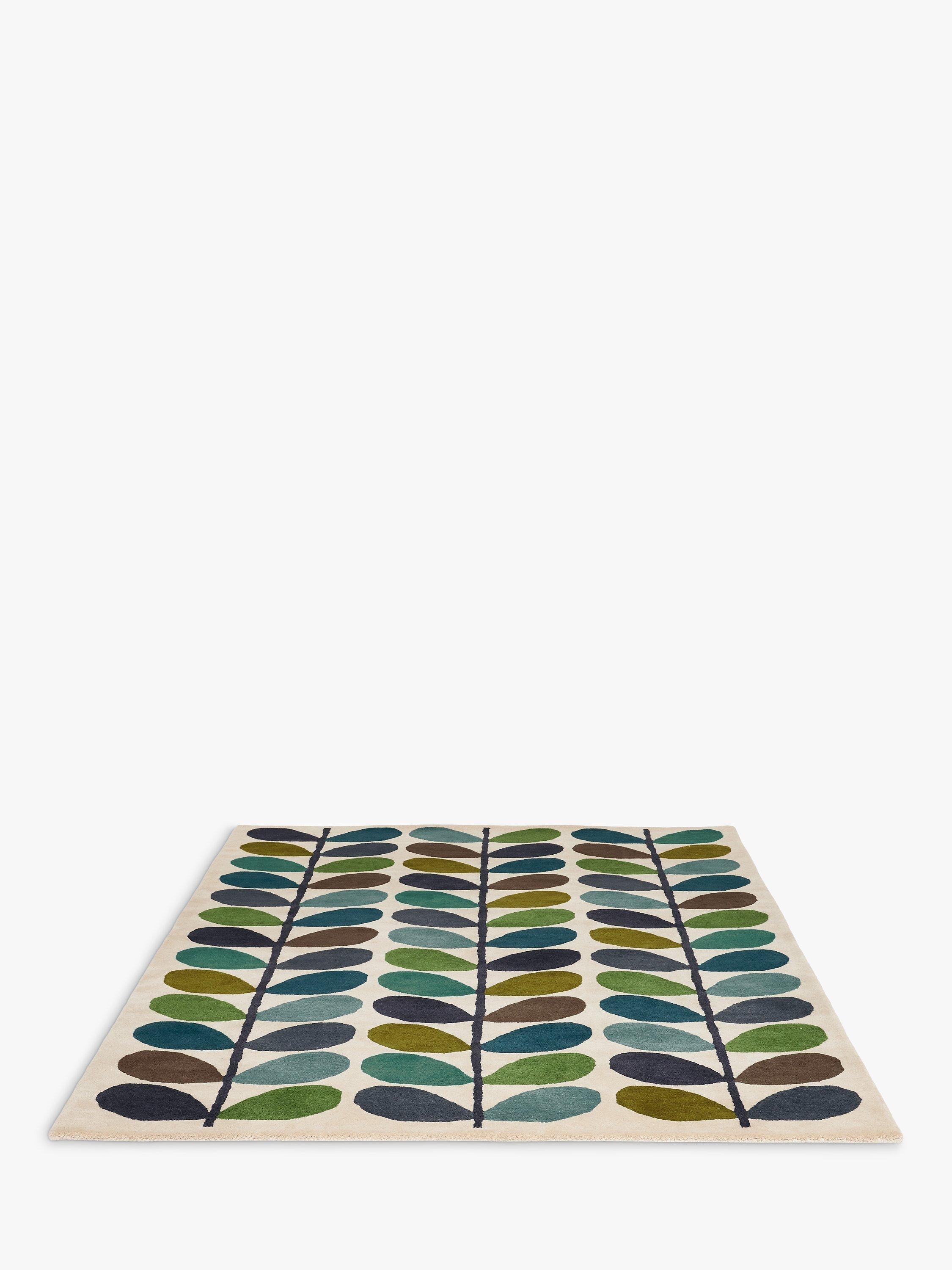 Orla Kiely Linear Stem wool rug, imported from the UK