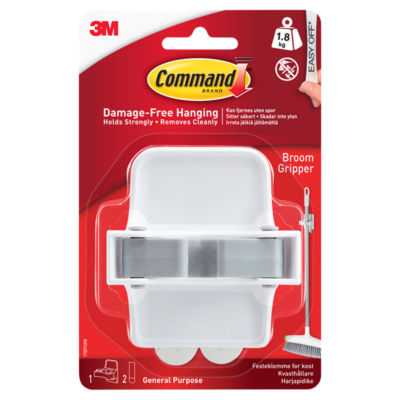 Command broom gripper 1 hook 2 strips - British product