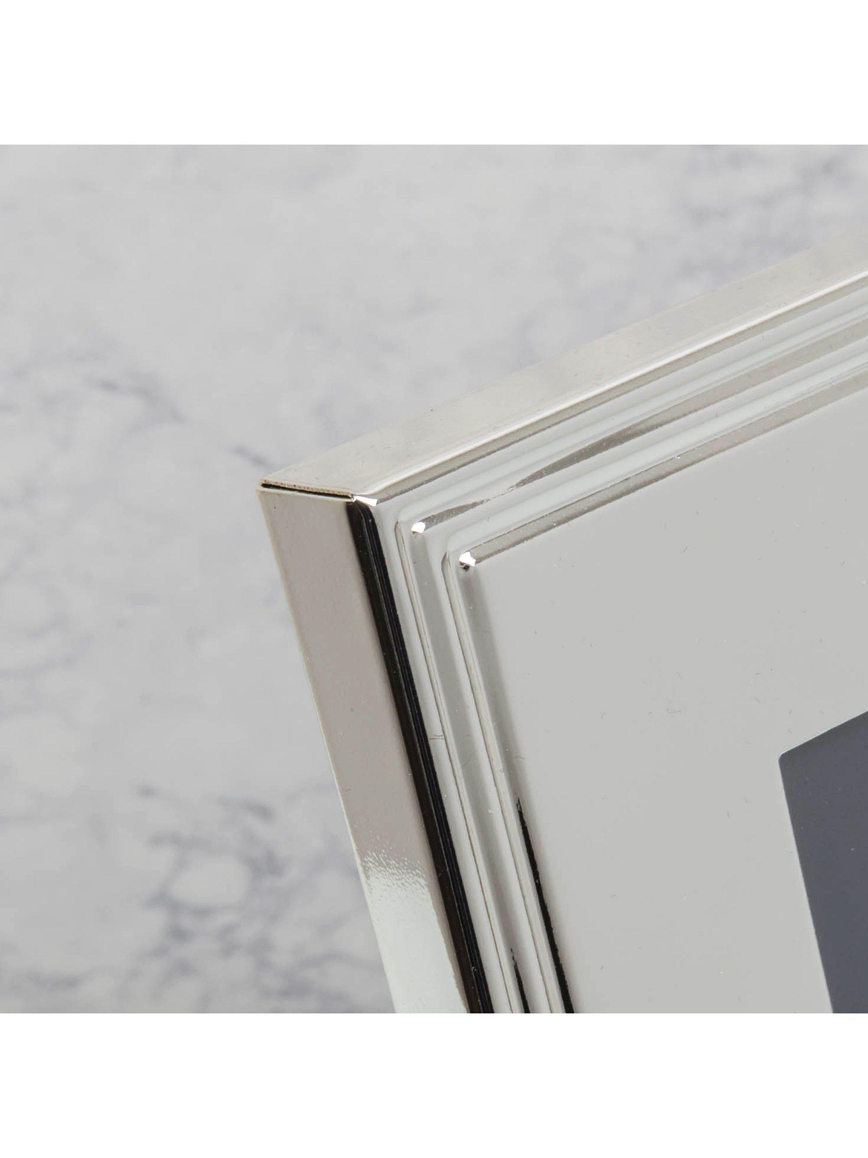 Elegance by Impressions silver plated ribbed photo frame - British product