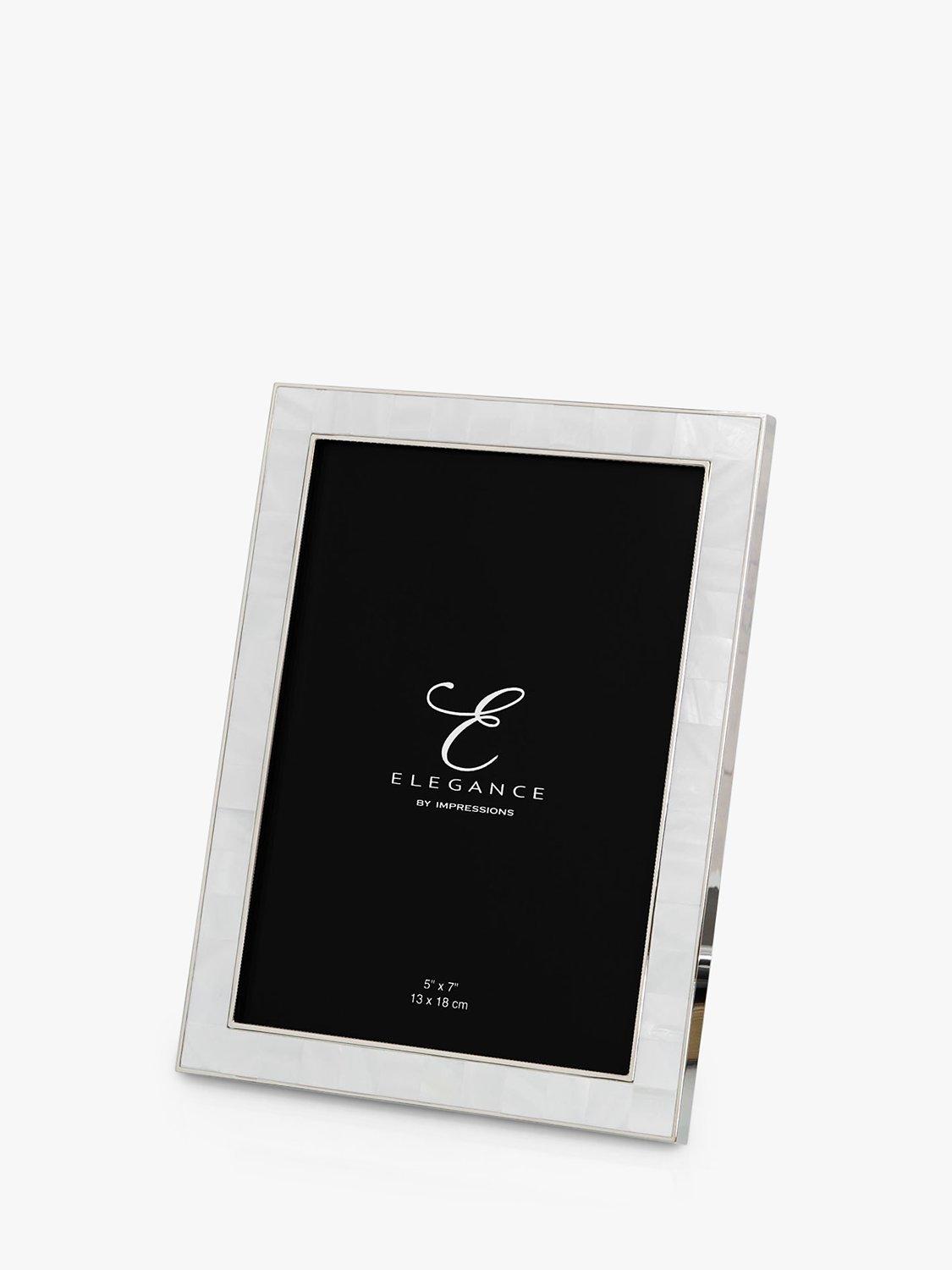 Elegance by Impressions Mother Of Pearl Photo Frame White - British product