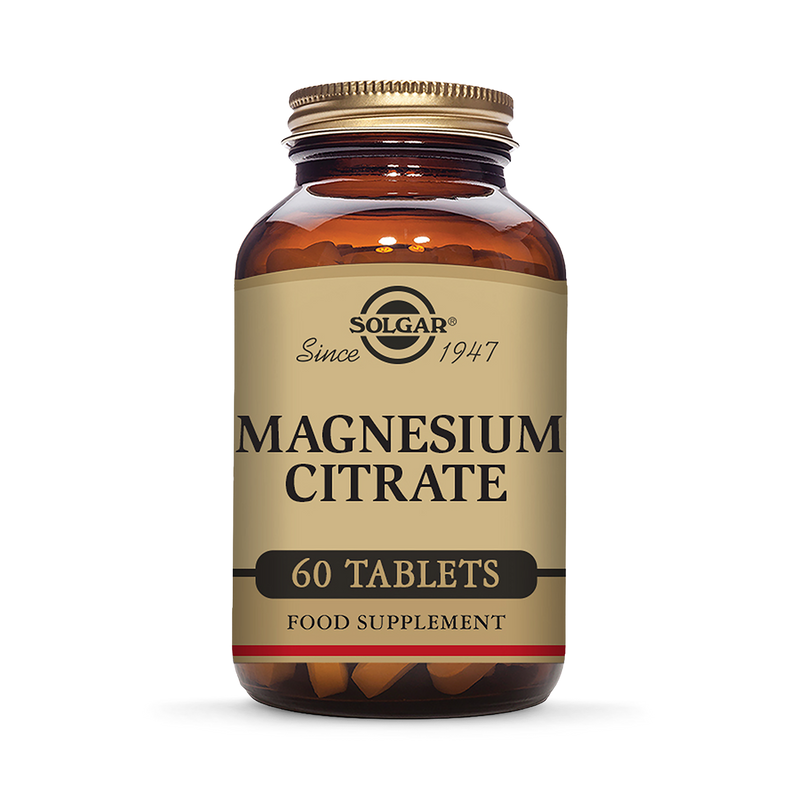 Solgar Magnesium Citrate supplement 60 tablets (British brand)