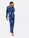 Their Nibs satin pyjama set with peacock feather print (British brand)