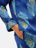 Their Nibs satin pyjama set with peacock feather print (British brand)