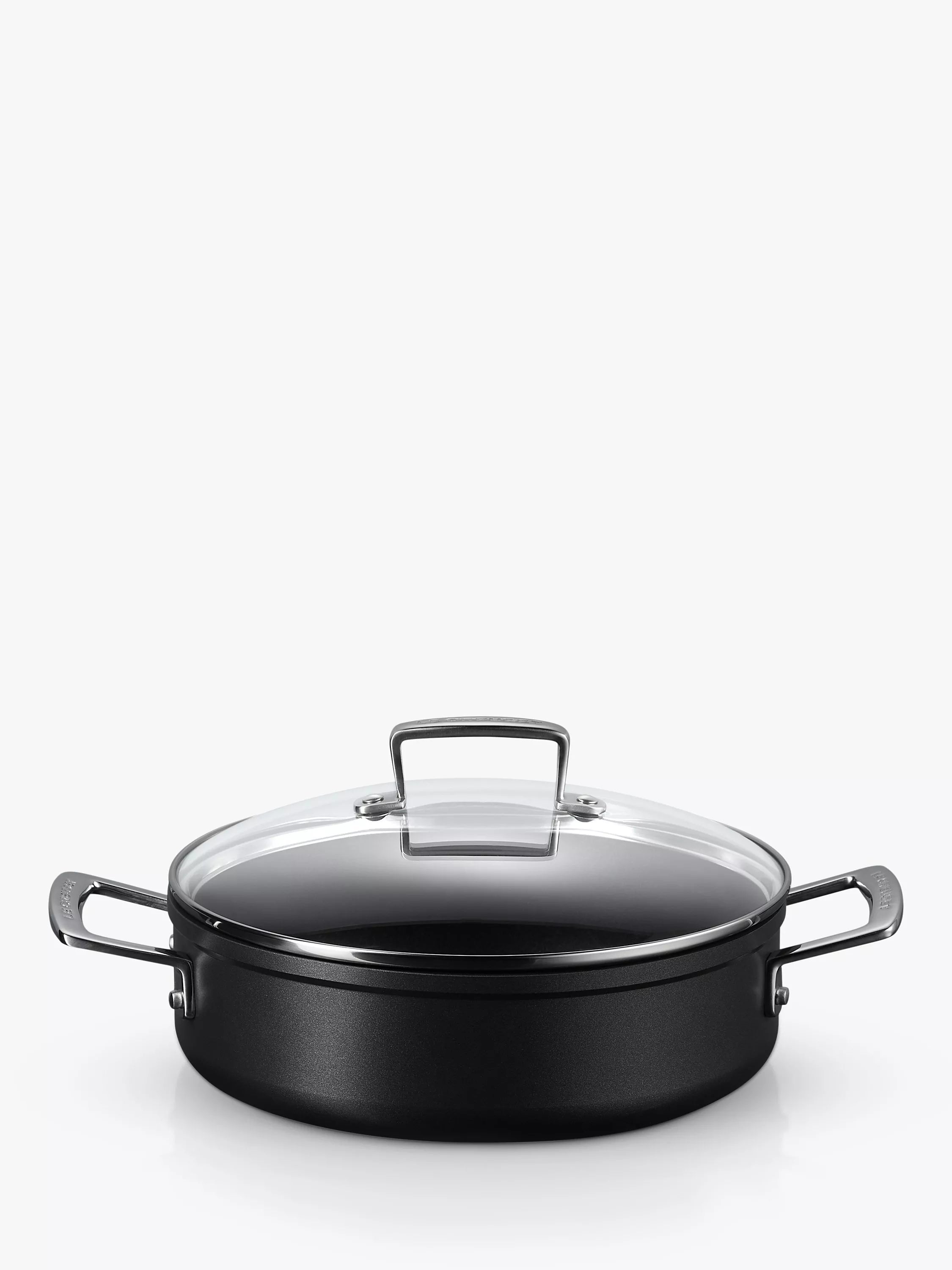 Le Creuset toughened non-stick sauteuse pan with glass lid, UK version