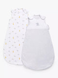 John Lewis Safari Print Sleeping Bag, 1-2.5 Tog, Pack of 2, Grey/Multi