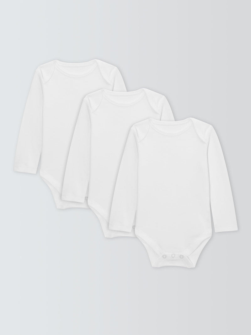 John Lewis baby bodysuit pack of 3 white, UK version