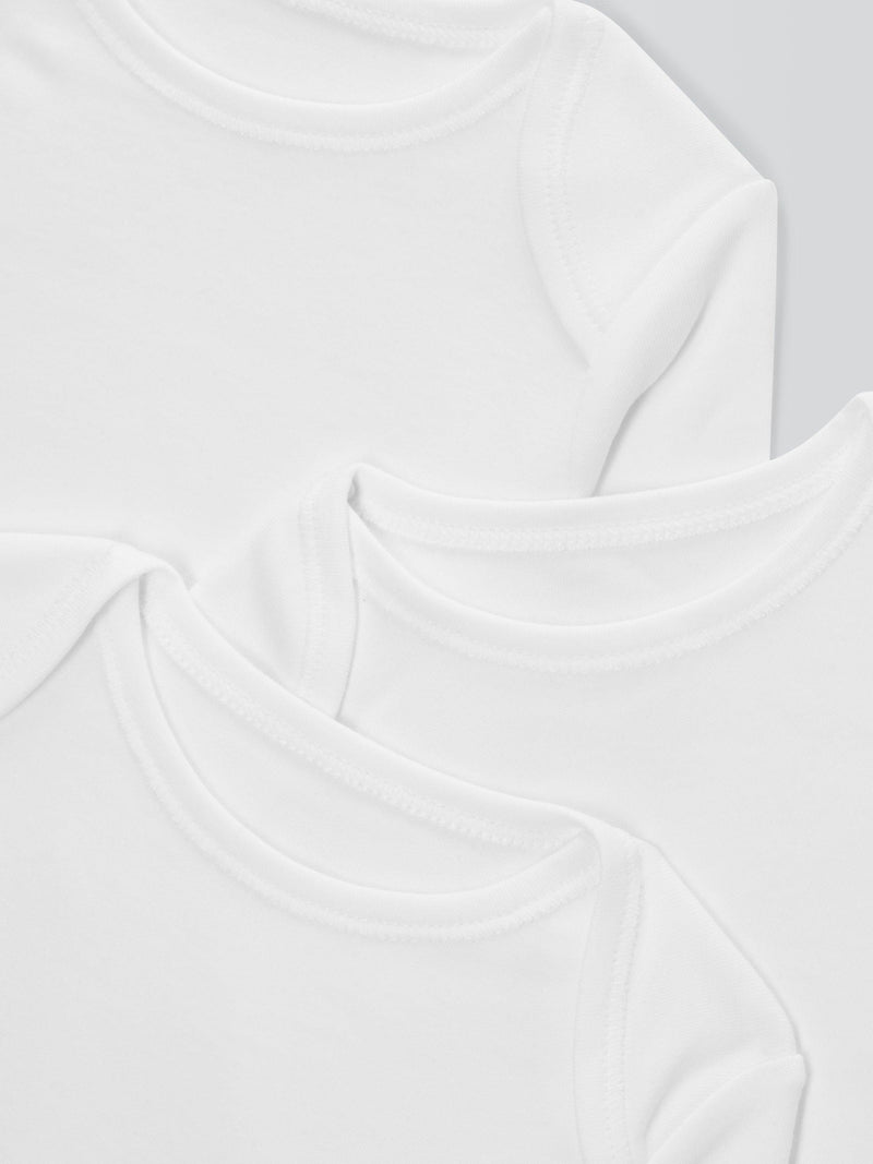 John Lewis baby bodysuit pack of 3 white, UK version