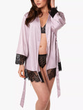 Wolf & Whistle Alaia Lace Trim Kimono Robe - McGrocer