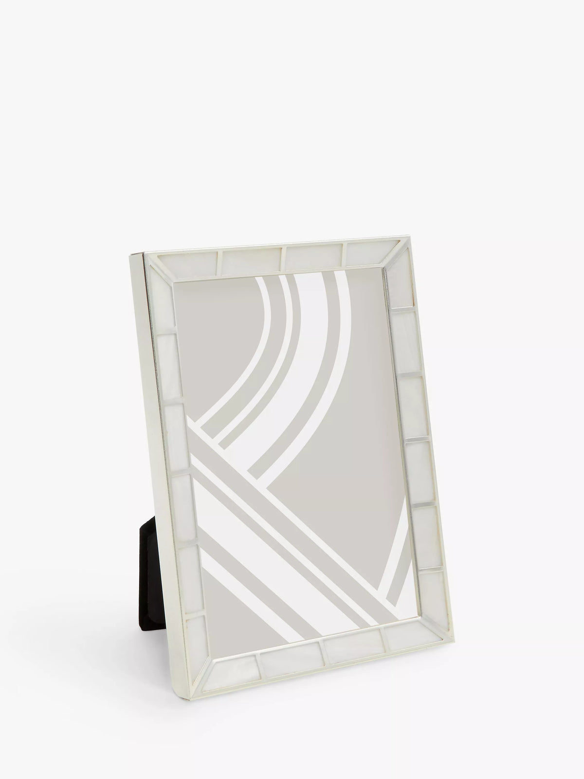 John Lewis mother of pearl block photo frame, silver plated, UK version