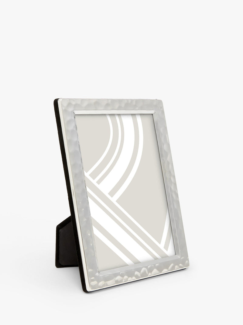 John Lewis silver plated hammered metal photo frame, UK version