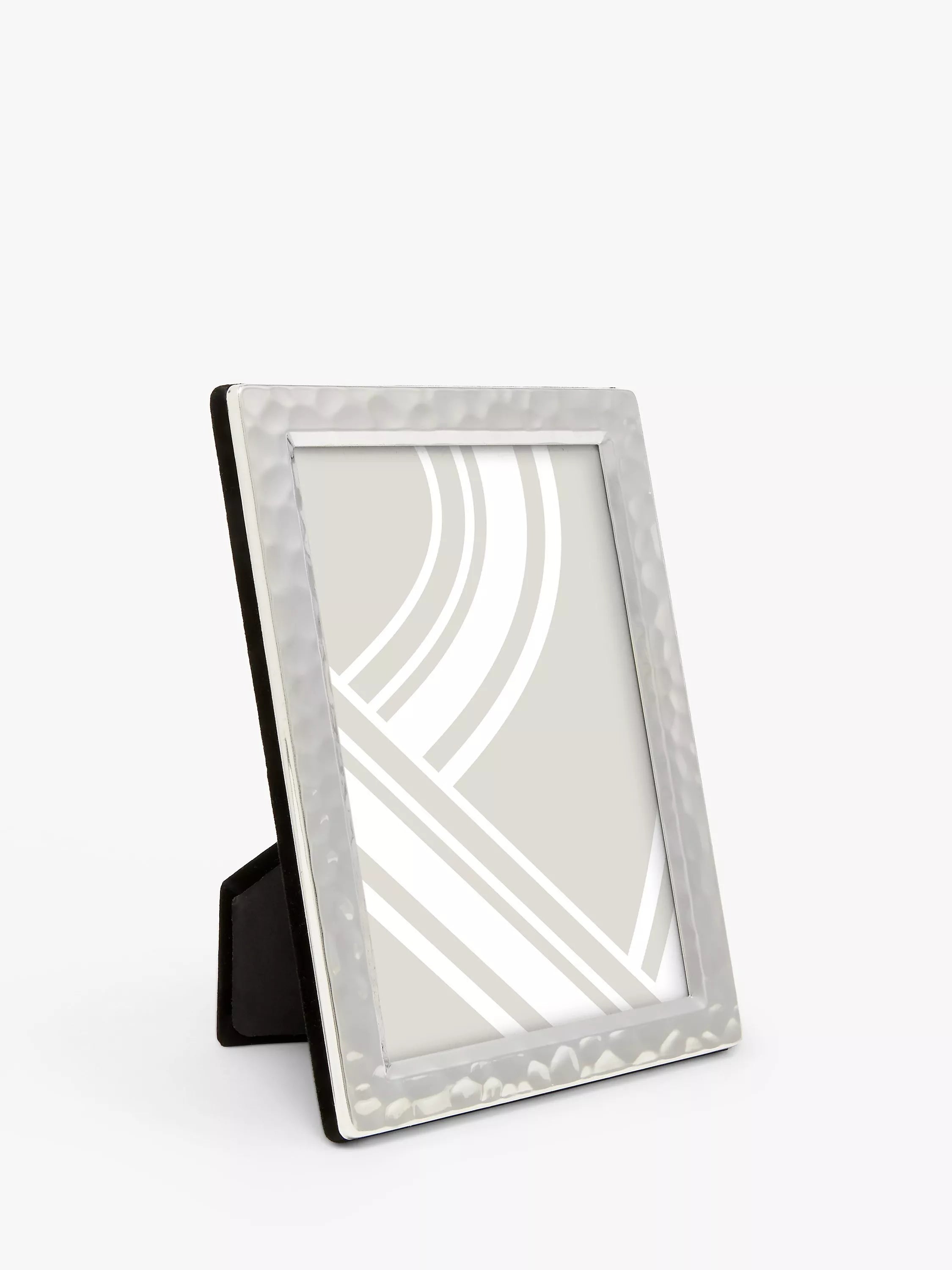 John Lewis silver plated hammered metal photo frame, UK version