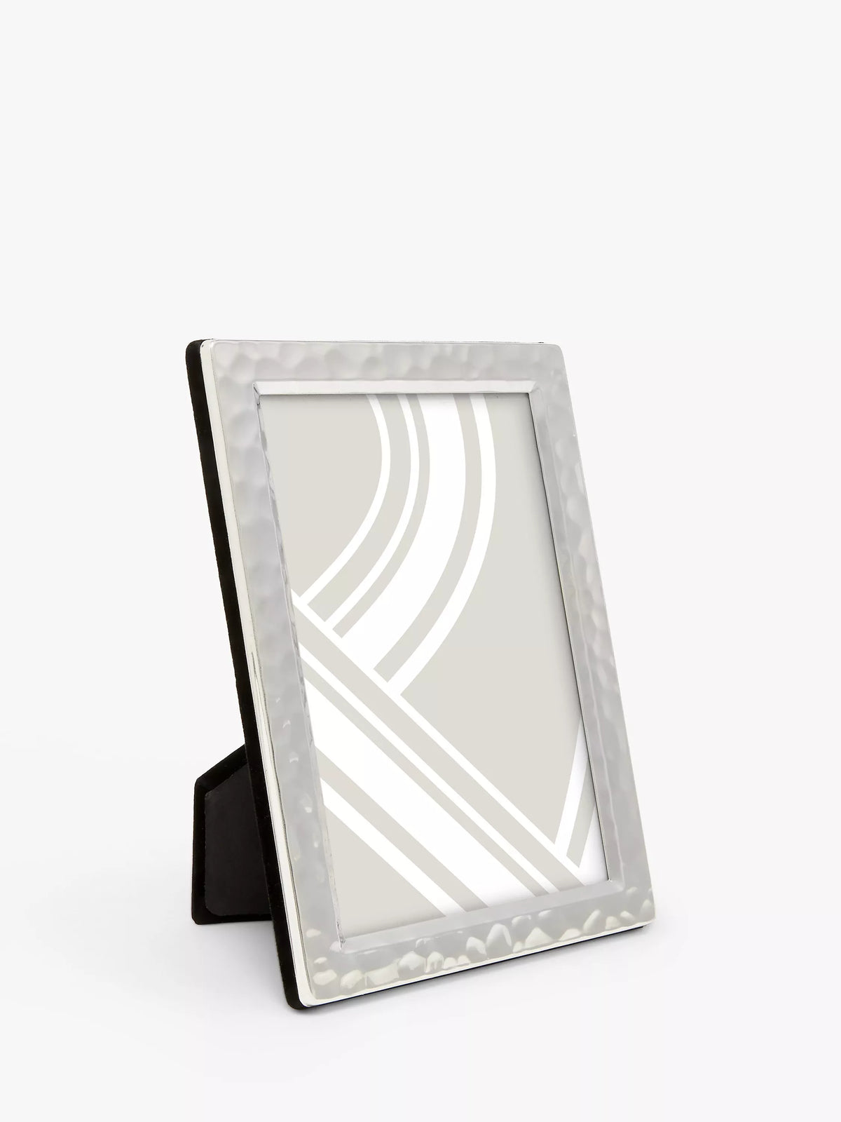 John Lewis silver plated hammered metal photo frame, UK version