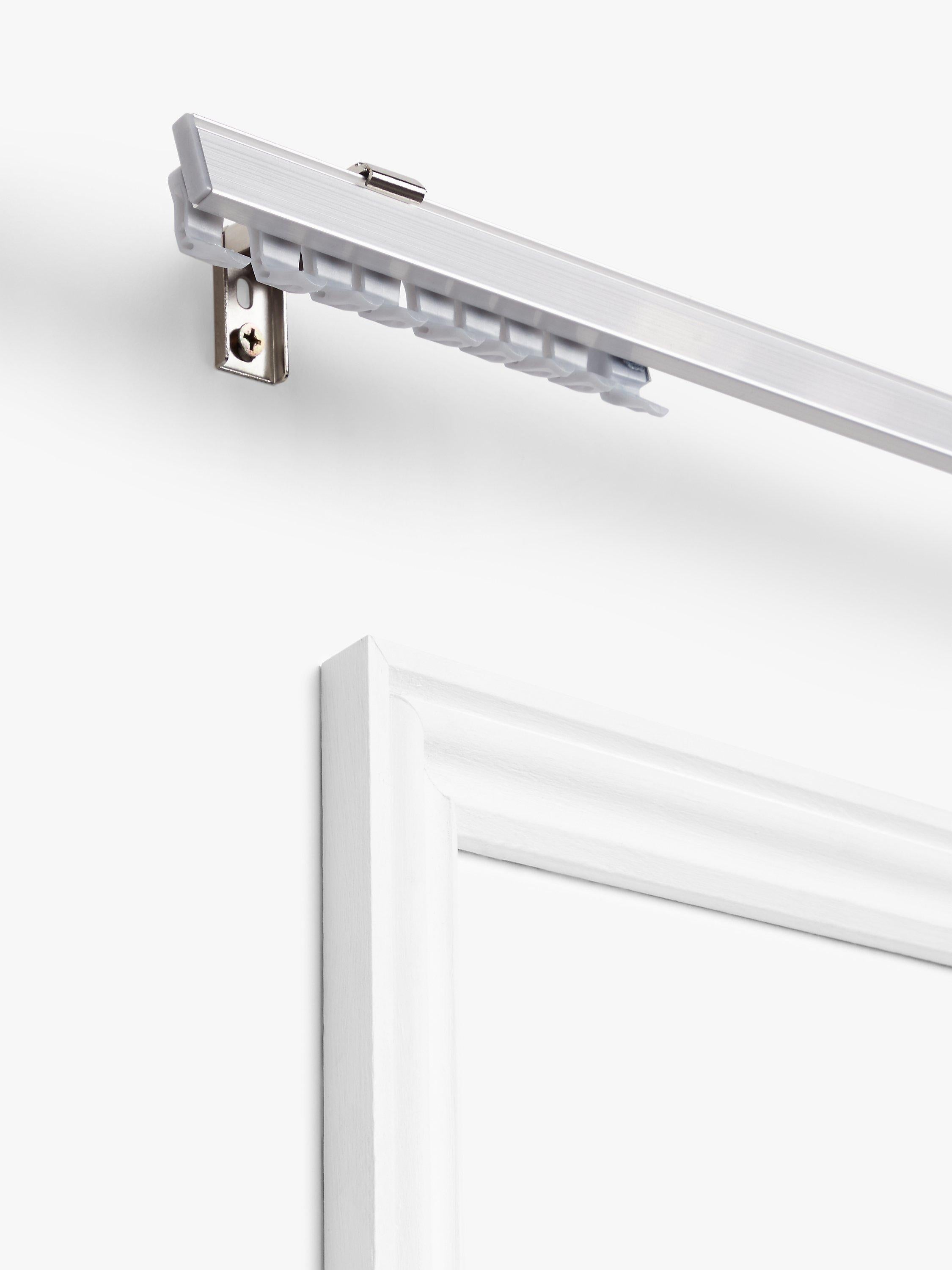 Uncorded Aluminium Curtain Track for Medium to Heavyweight Curtains, Silver
