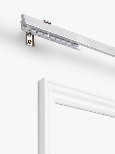 Uncorded Aluminium Curtain Track for Medium to Heavyweight Curtains, Silver