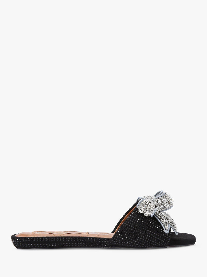 Flat Heel Bow Sliders in Soft Durable Fabric for Summer