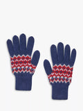 Trotters Kids' Cashmere Blend Fairisle Gloves, Navy/Multi - McGrocer