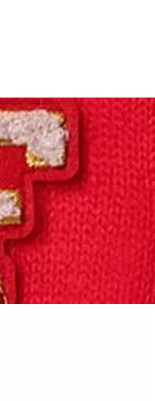 Small Stuff Kids' Initial Knitted Gloves, Red/Multi - McGrocer