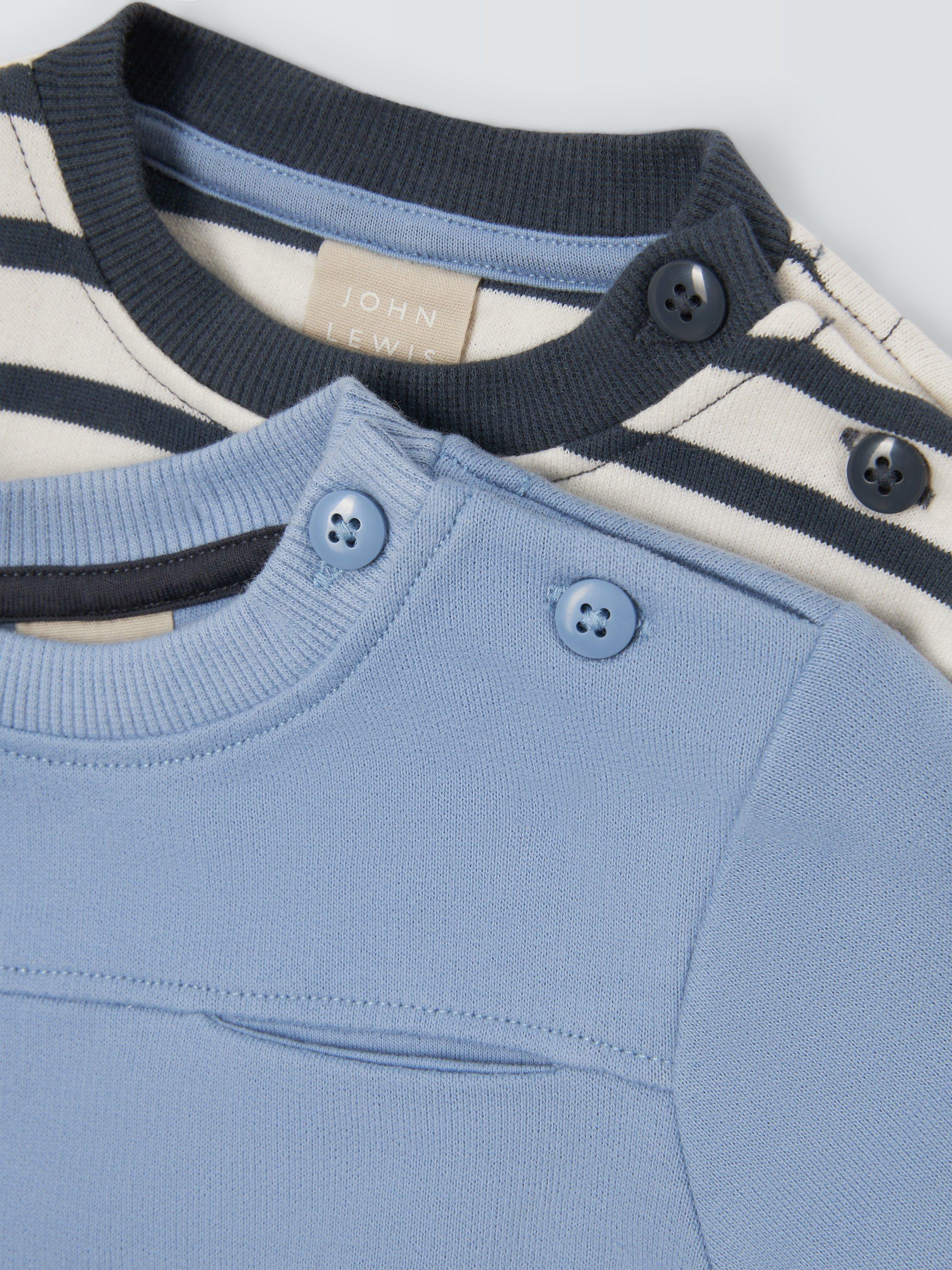 John Lewis baby sweatshirt pack of 2 blue multi, UK version
