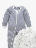 Purebaby sleepsuit Vanilla/Nautical pack of 2, imported from the UK