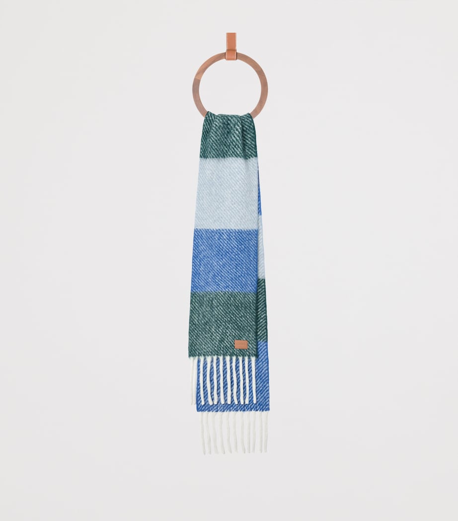 LOEWE alpaca-wool-blend jacquard stripe scarf, UK version