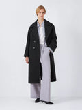 John Lewis ANYDAY Relaxed City Coat, Black - McGrocer