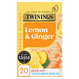 Twinings lemon and ginger herbal tea bags 20 bags 30g (British brand)