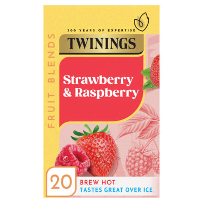 Twinings Strawberry & Raspberry fruit infusion tea bags 40g (British brand)