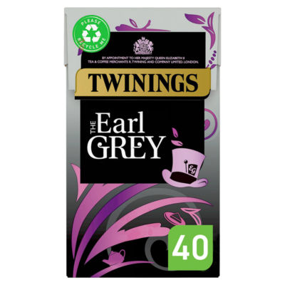 Twinings Earl Grey tea bags 40 count (British brand)