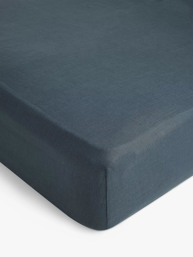 John Lewis Comfy & Relaxed Washed Linen Deep Fitted Sheets