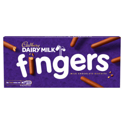 Cadbury Dairy Milk Fingers Chocolate Covered Biscuits 114g