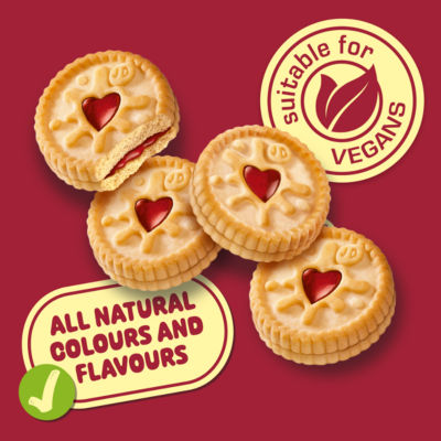 Jammie Dodgers Minis raspberry flavour shortcake biscuits 120g, UK version
