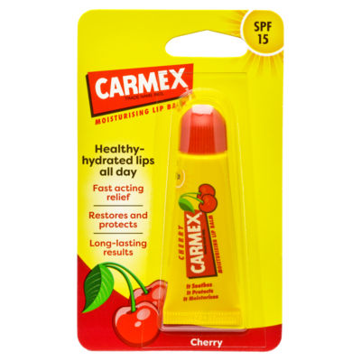 Carmex cherry moisturising lip balm SPF 15 10g (British brand)