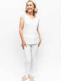 Cap Sleeve Pyjama Set with Lace Detail in Modal Blend