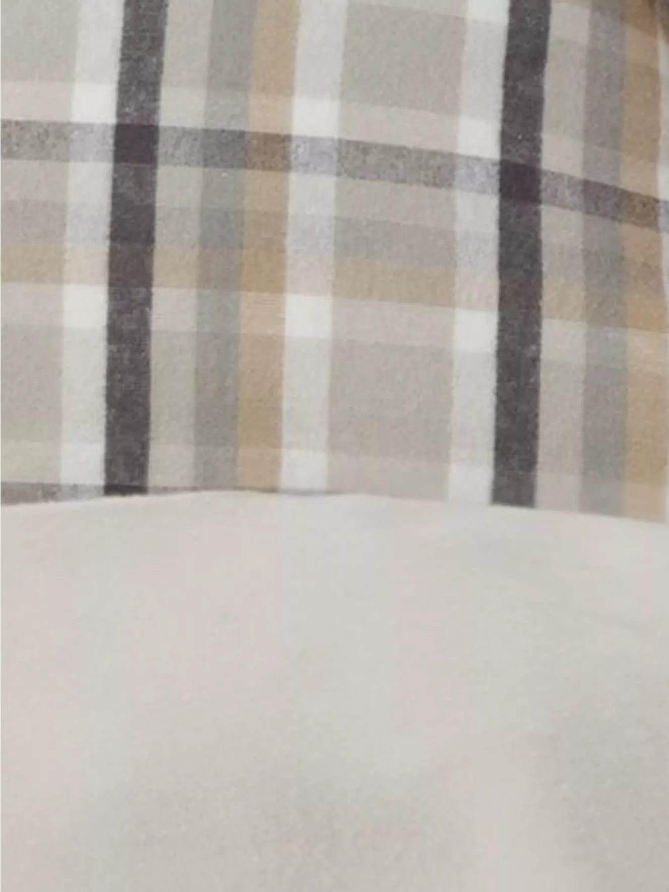 John Lewis brushed cotton check duvet cover set with pillowcases, UK version