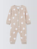 John Lewis Baby Star Fleece Onesie, Oatmeal - McGrocer