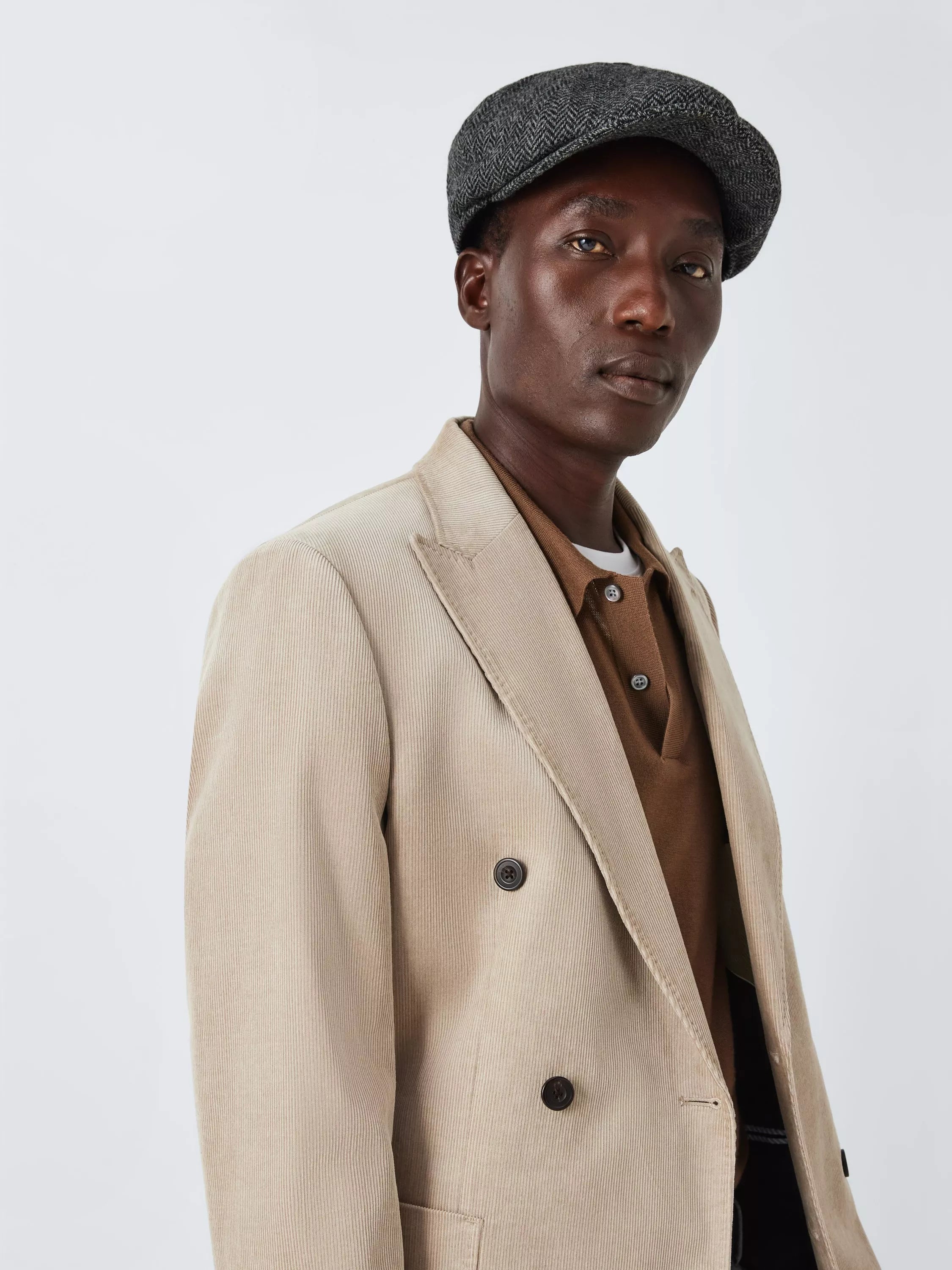 John Lewis Shetland Wool Bakerboy Hat, Grey Mid - McGrocer