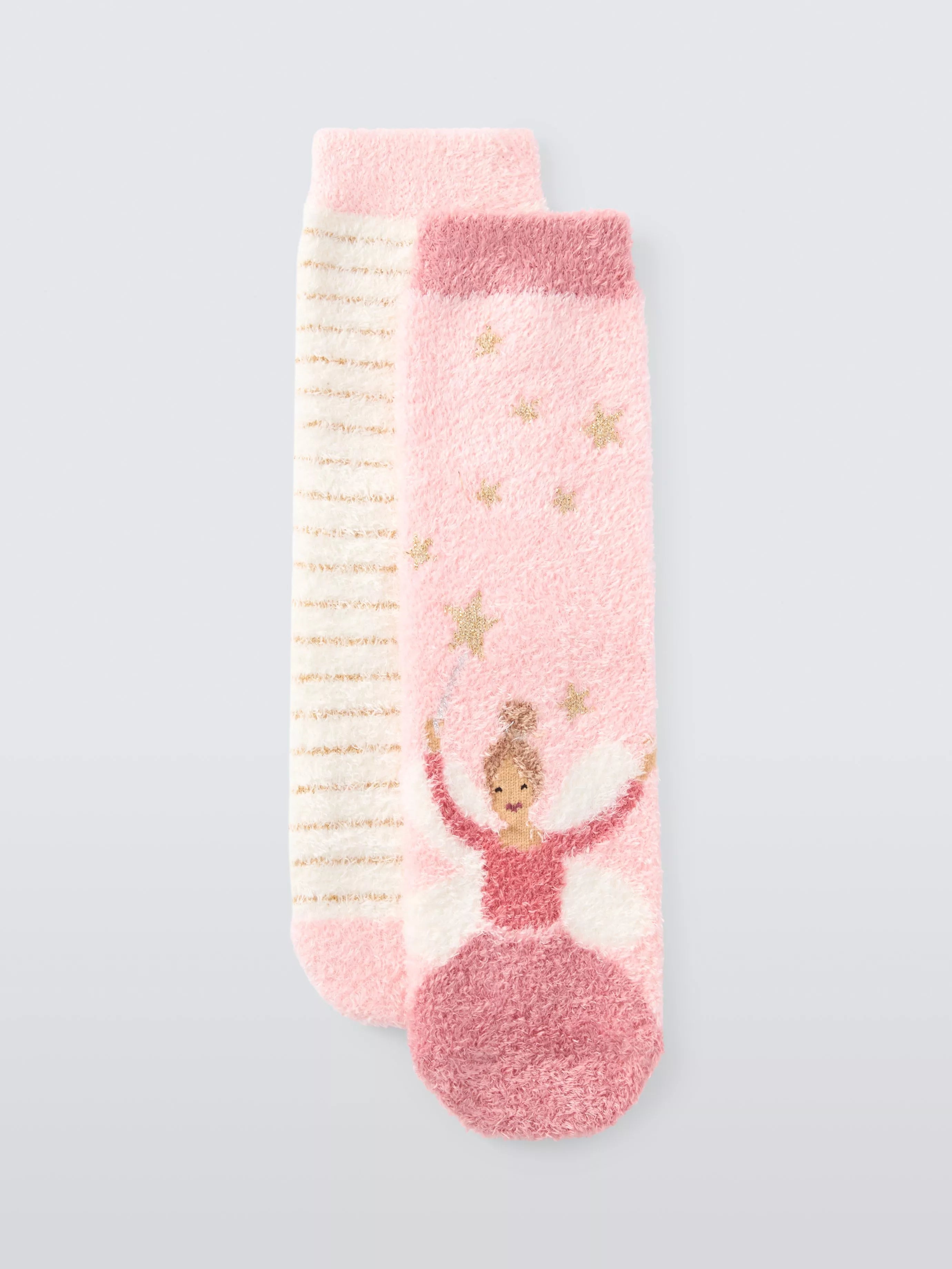 John Lewis Kids' Fairy Slipper Socks, Pack of 2 - McGrocer