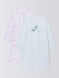 John Lewis Kids' Woodland Dragonfly Nightdress, Pack of 2, Multi - McGrocer