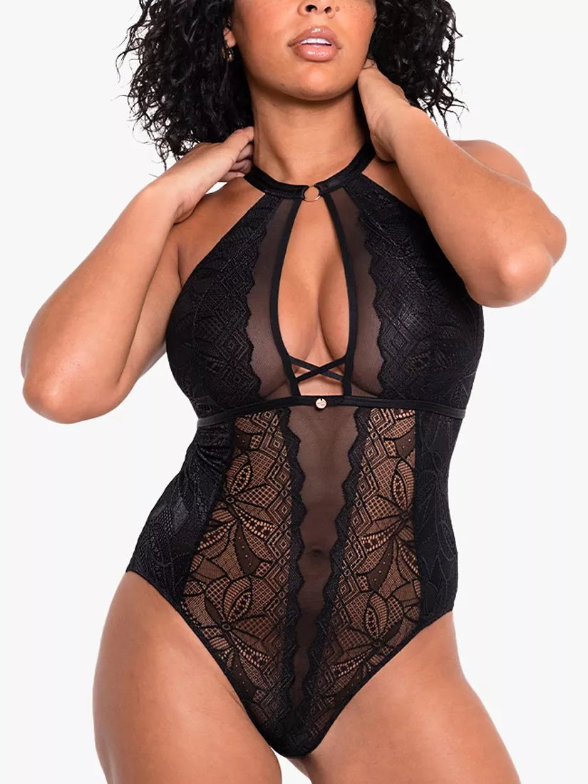 Curvy Kate Opulence Stretch Lace Body, Black - McGrocer