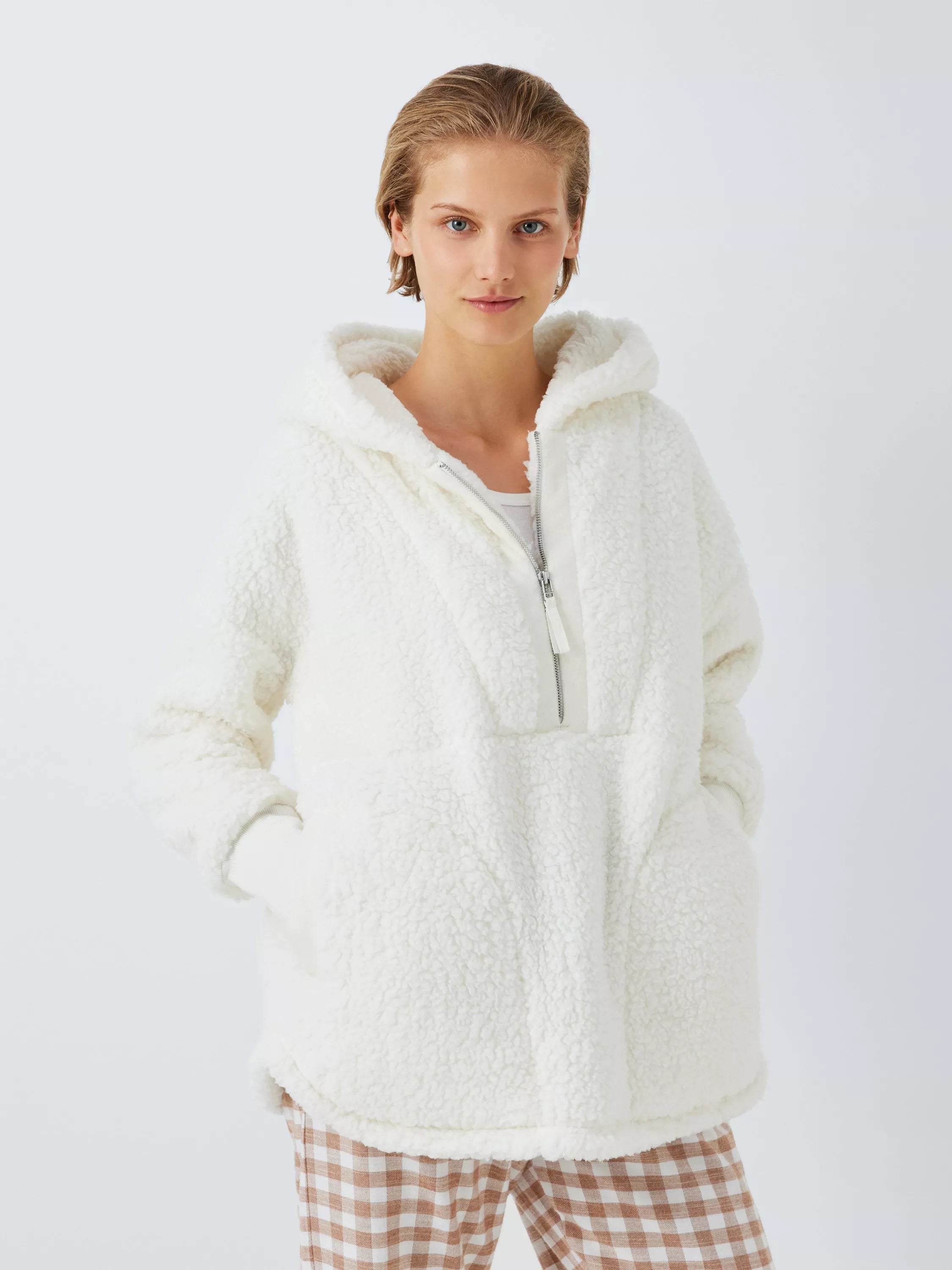 John Lewis half zip borg lounge top, UK version