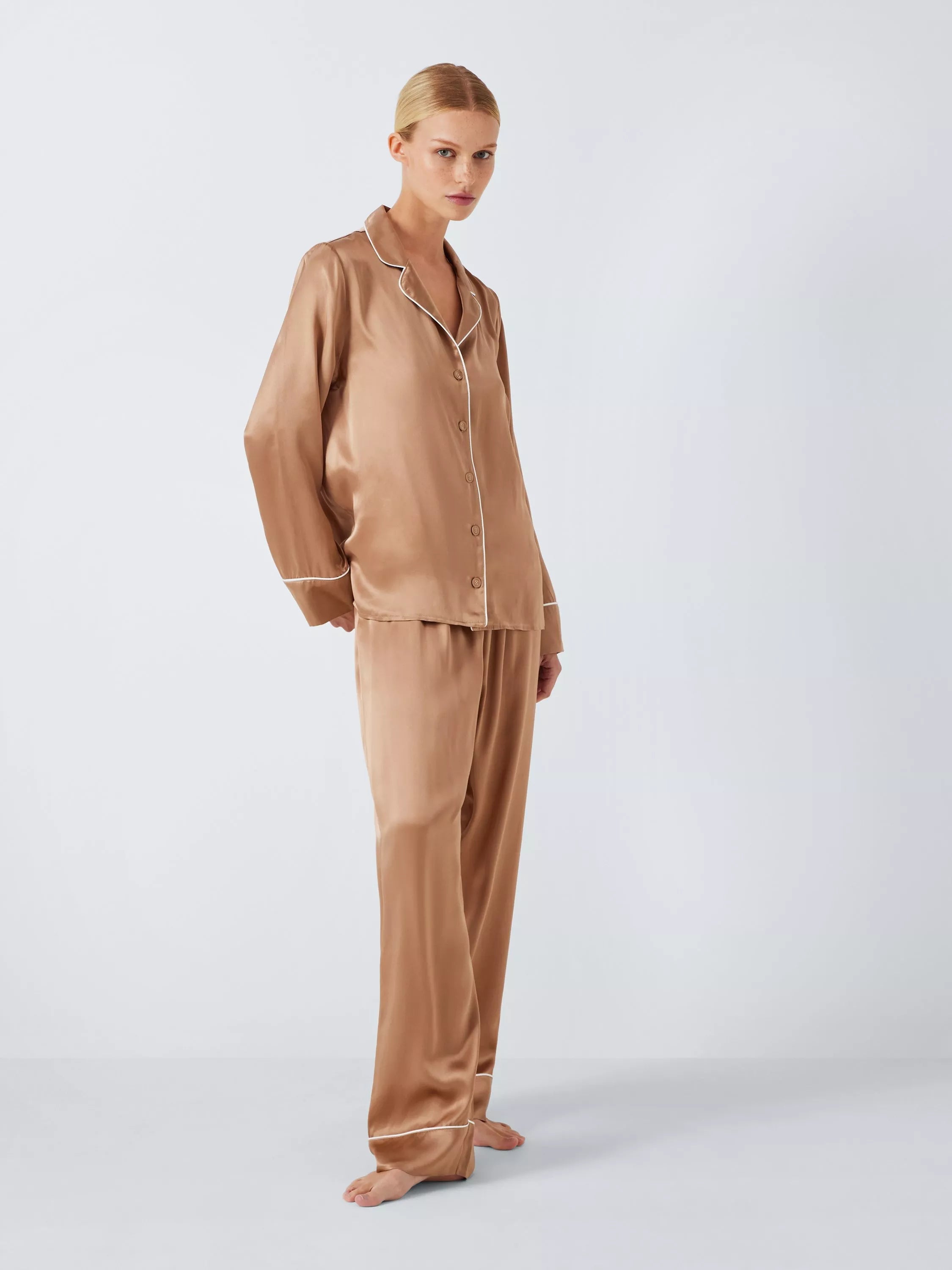 John Lewis Piped Silk Pyjama Set - McGrocer