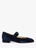 Penelope Chilvers Velvet Mary Janes, Navy - McGrocer