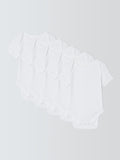 John Lewis White Cotton Short Sleeve Rib Baby Bodysuits Pack of 5, UK version