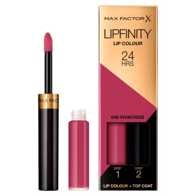 Max Factor Lipfinity Lip Colour Vivacious 2.3ml, imported from the UK
