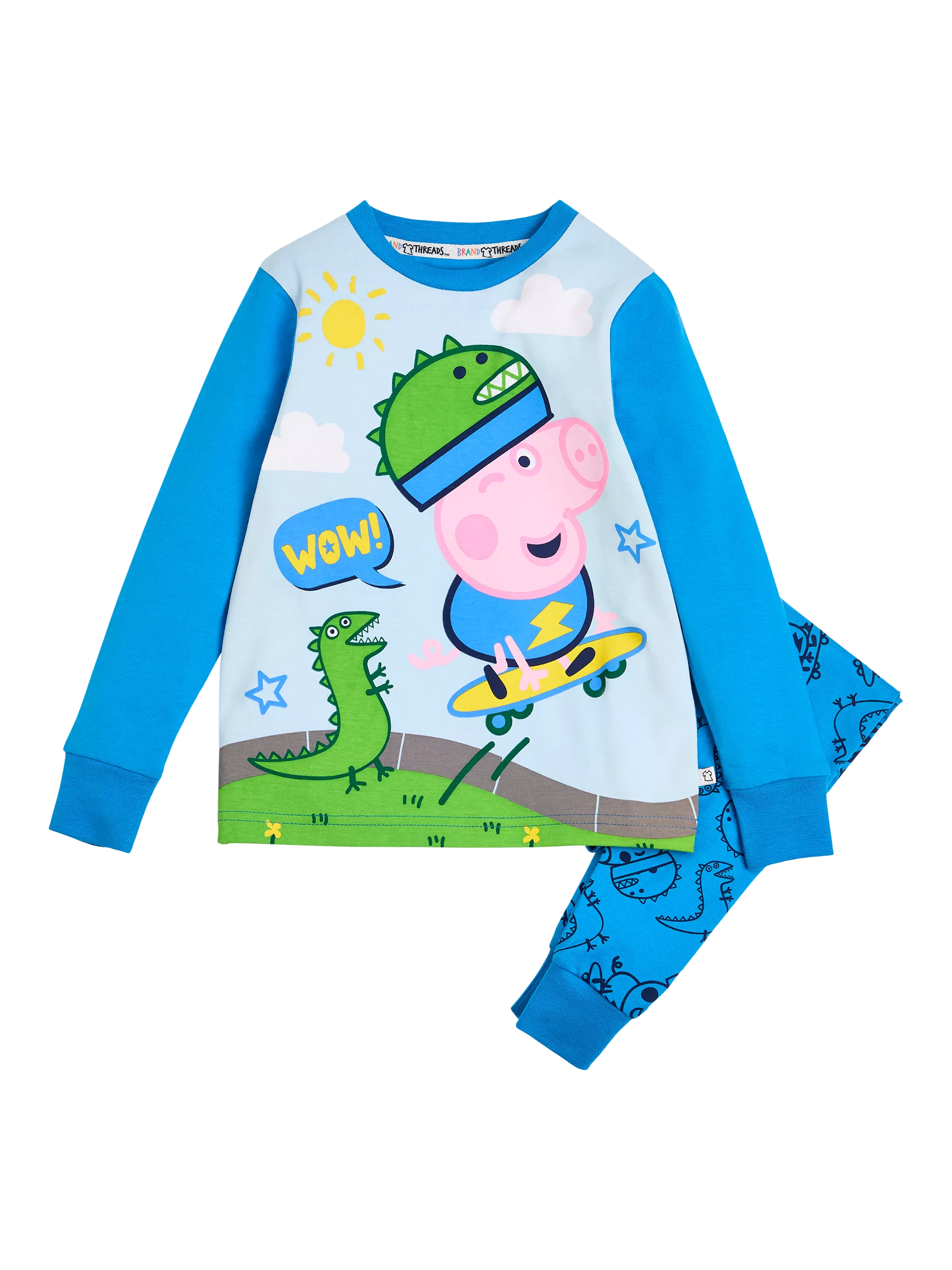 Brand Threads Peppa Pig Pyjama Set Blue - British product