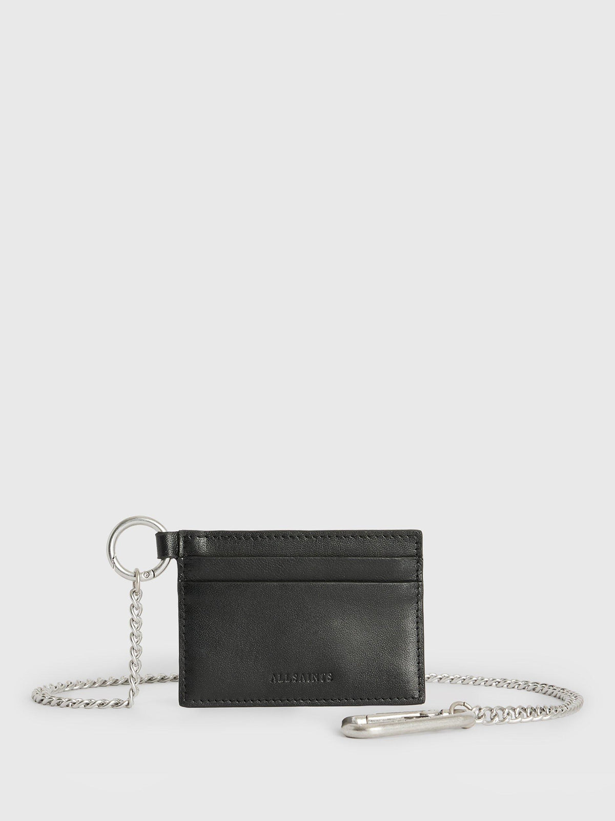 Leather Cardholder with Metal Chain