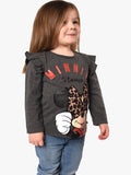 Brand Threads Minnie Mouse Top Kids Grey - British product