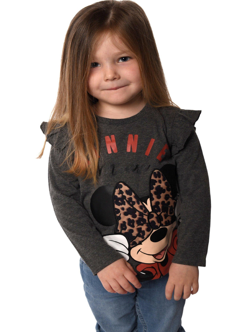 Brand Threads Minnie Mouse Top Kids Grey - British product