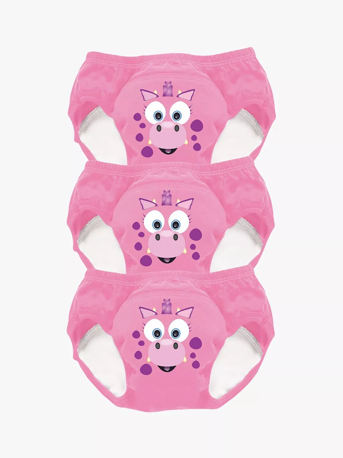 My Carry Potty Kids' Dragon Potty Training Pants, Pack of 3, Pink - McGrocer