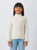 John Lewis Kids' Rollneck Ruffle Cuffle Knit Top - McGrocer